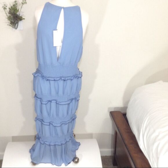Lovers + Friends Mardi Bright Blue Sleeveless Midi Dress NWOT Size Small - Picture 4 of 7